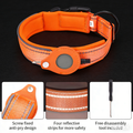 Reflective AirTag Dog Collar, Adjustable GPS Pet Collar with AirTag Holder, Anti-Lost Dog Collar for Small Medium Large Dogs, Soft Padded Dog Neck Collar with Safety Buckle