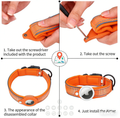 Reflective AirTag Dog Collar, Adjustable GPS Pet Collar with AirTag Holder, Anti-Lost Dog Collar for Small Medium Large Dogs, Soft Padded Dog Neck Collar with Safety Buckle