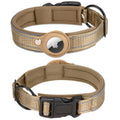 Reflective AirTag Dog Collar, Adjustable GPS Pet Collar with AirTag Holder, Anti-Lost Dog Collar for Small Medium Large Dogs, Soft Padded Dog Neck Collar with Safety Buckle