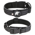 Reflective AirTag Dog Collar, Adjustable GPS Pet Collar with AirTag Holder, Anti-Lost Dog Collar for Small Medium Large Dogs, Soft Padded Dog Neck Collar with Safety Buckle