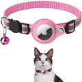 Reflective AirTag Dog Collar, Adjustable GPS Pet Collar with AirTag Holder, Anti-Lost Dog Collar for Small Medium Large Dogs, Soft Padded Dog Neck Collar with Safety Buckle