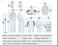 Large Capacity Portable Dog Water Bottle - One-Hand Operation, Leak-Proof Travel Bow 550ml