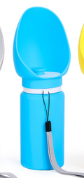 Large Capacity Portable Dog Water Bottle - One-Hand Operation, Leak-Proof Travel Bow 550ml