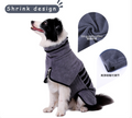 Super Absorbent Dog Bathrobe - Quick-Drying Microfiber Pet Towel Robe for Medium Dogs, Adjustable Soft Drying Coat