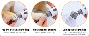 2-in-1 Electric Pet Nail Clipper & Grinder, Rechargeable Pet Nail Trimmer with LED Light for Dogs & Cats