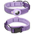 Reflective AirTag Dog Collar, Adjustable GPS Pet Collar with AirTag Holder, Anti-Lost Dog Collar for Small Medium Large Dogs, Soft Padded Dog Neck Collar with Safety Buckle
