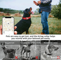 Reflective AirTag Dog Collar, Adjustable GPS Pet Collar with AirTag Holder, Anti-Lost Dog Collar for Small Medium Large Dogs, Soft Padded Dog Neck Collar with Safety Buckle